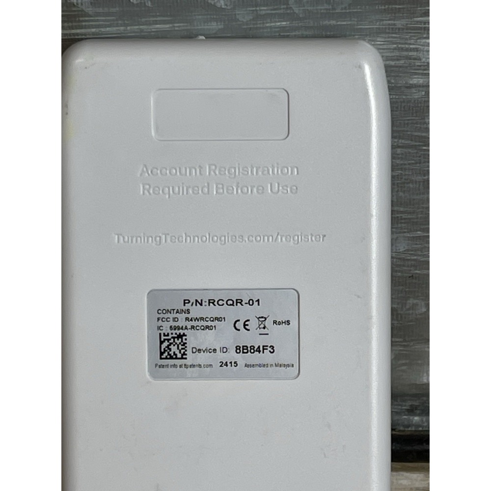 Turning Technologies - QT Response/Device Clicker RCQR-01 - Large LCD Screen - Picture 3 of 7